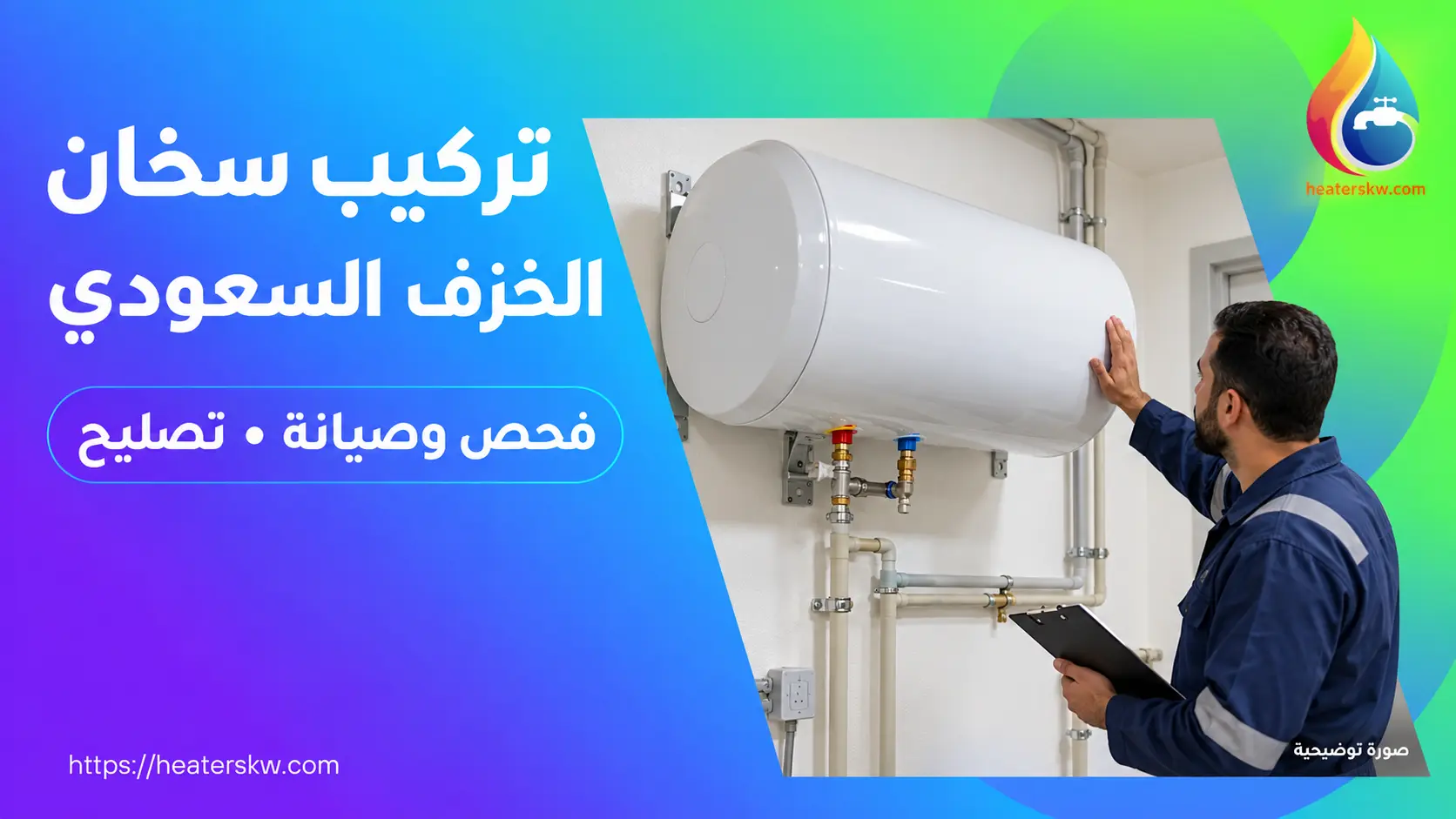تركيب سخان الخزف السعودي الكويت 