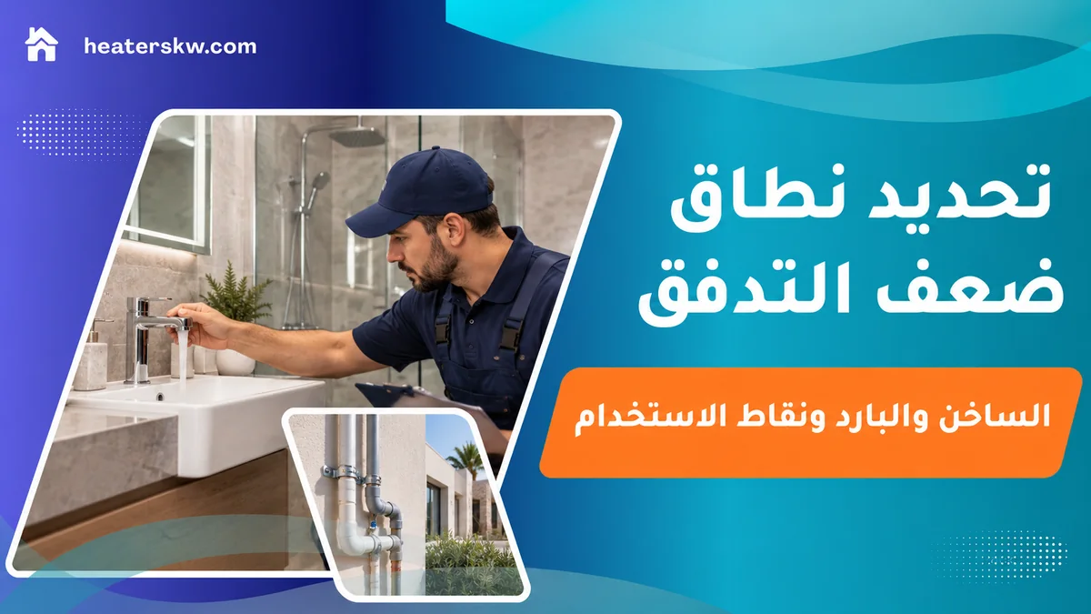 فني يراجع مخارج الماء لتحديد نطاق ضعف التدفق