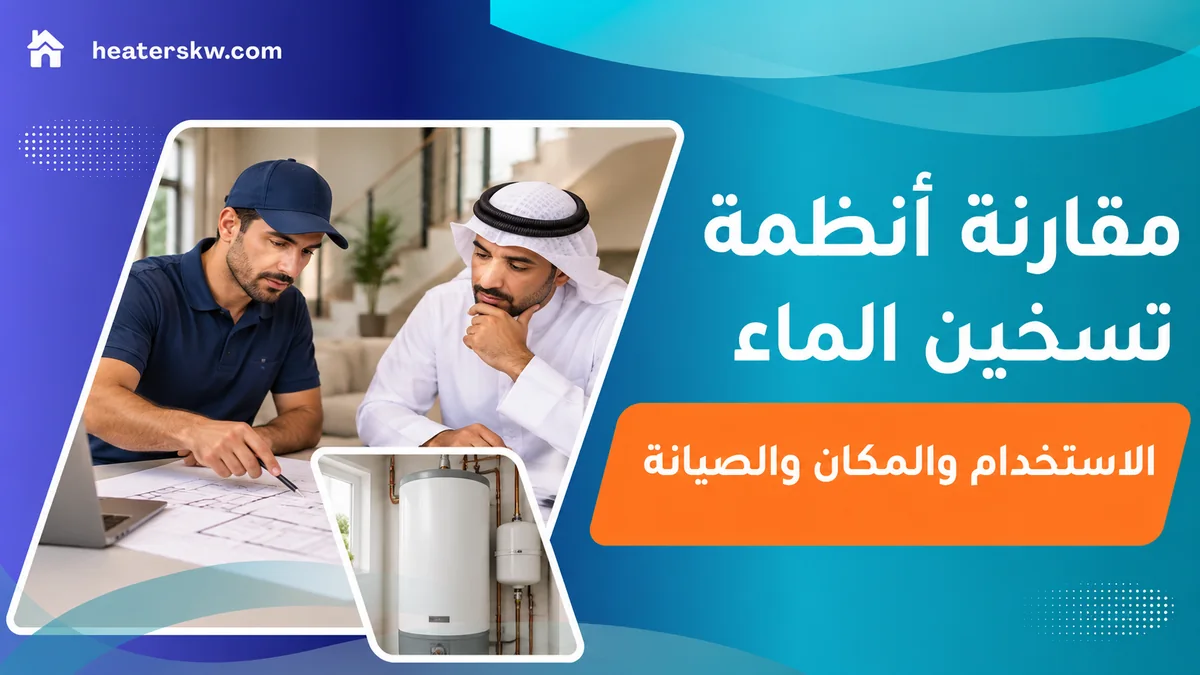 مقارنة مخطط نظام تسخين الماء مع صاحب المنزل